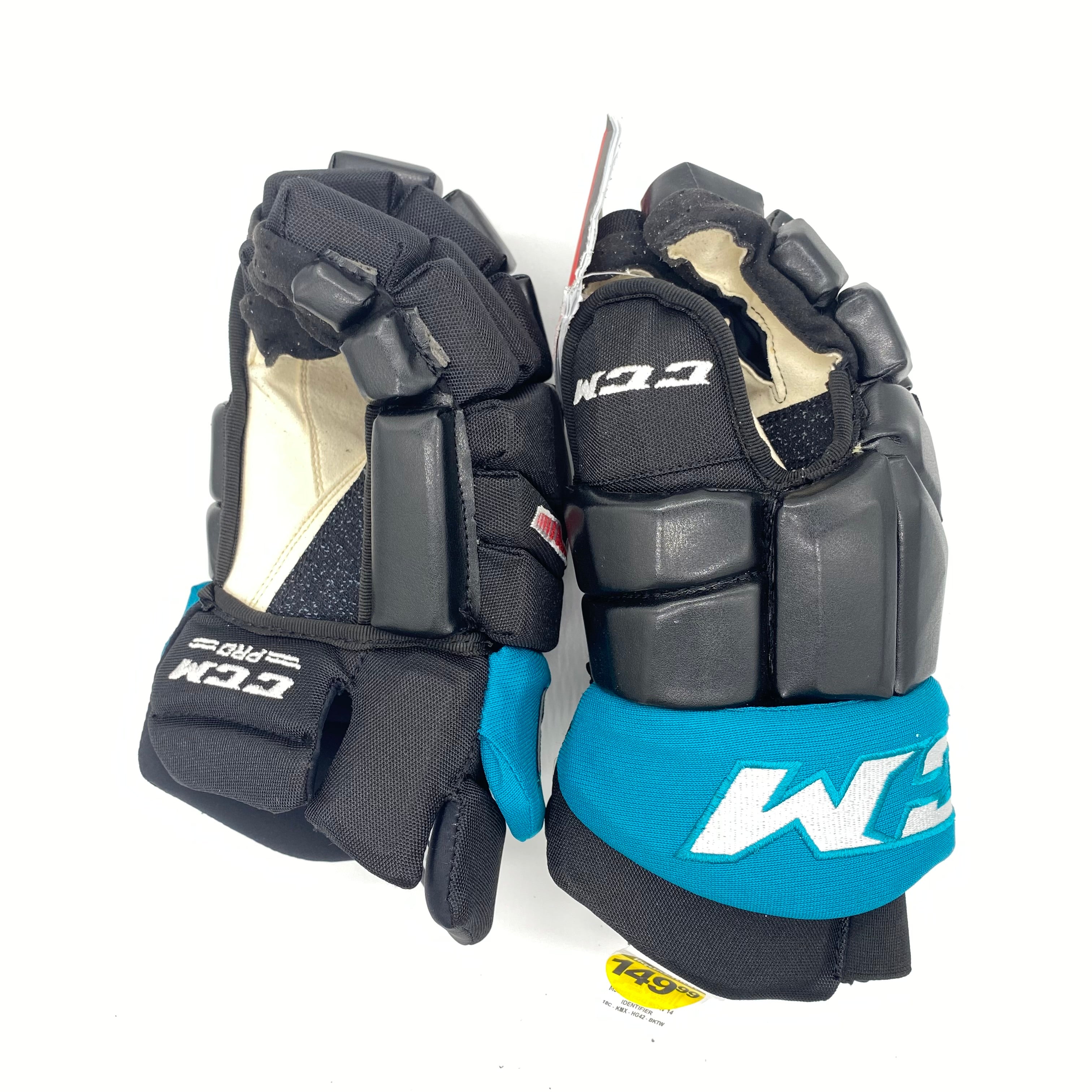 CCM HG42 - Gant WHL Pro Stock (noir/bleu sarcelle/blanc/rouge)